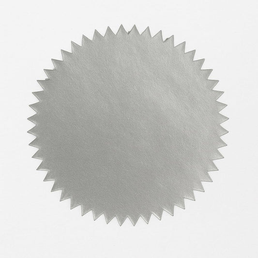 Matte Silver Embossing Plain Stickers