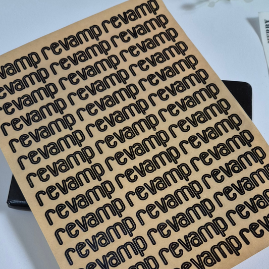 Customized | Luxury Metal Stickers | Black Gloss | Rodium Black