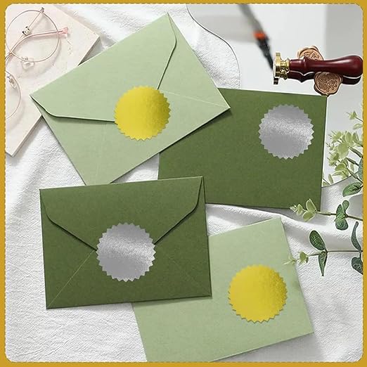 Matte Gold Embossing Plain Stickers