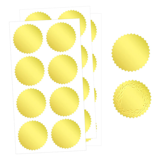 Embosser Plain Sticker Sheets- Set of 102 Stickers